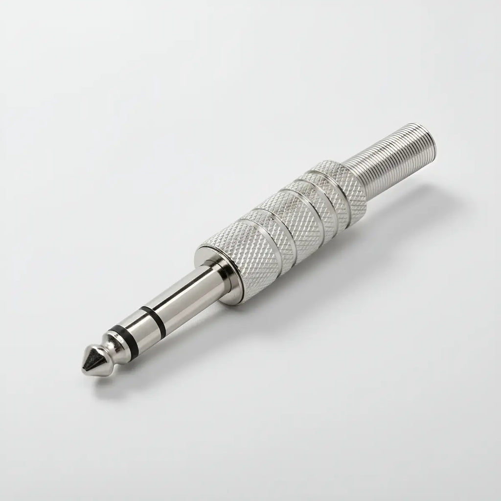 Conector P10 Macho Estéreo Reforçado Com Mola