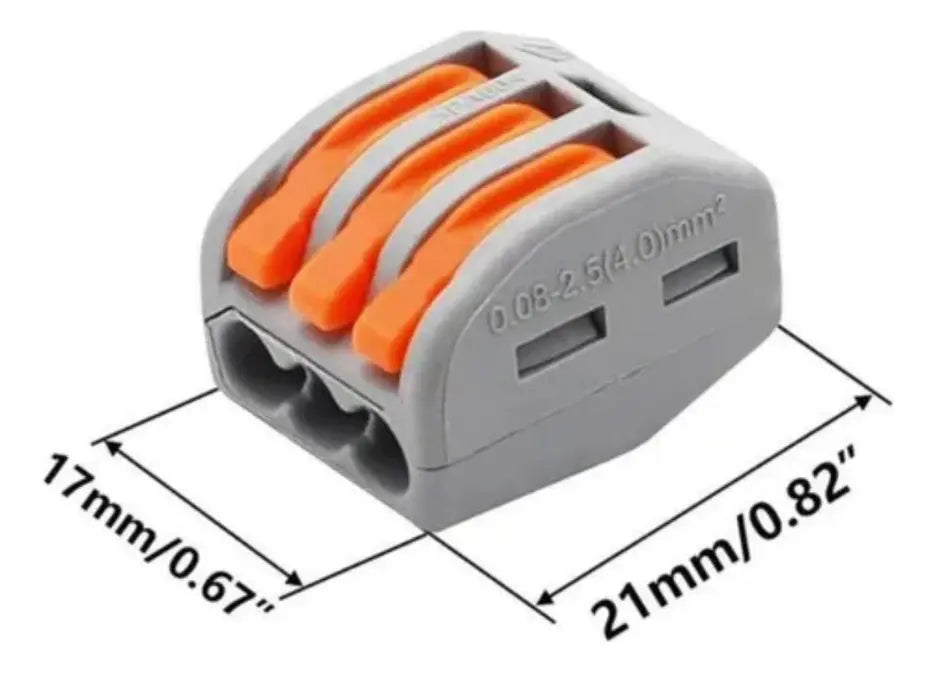 Conectores De Alavanca 3 Vias Pct-213 - Borne Rápido