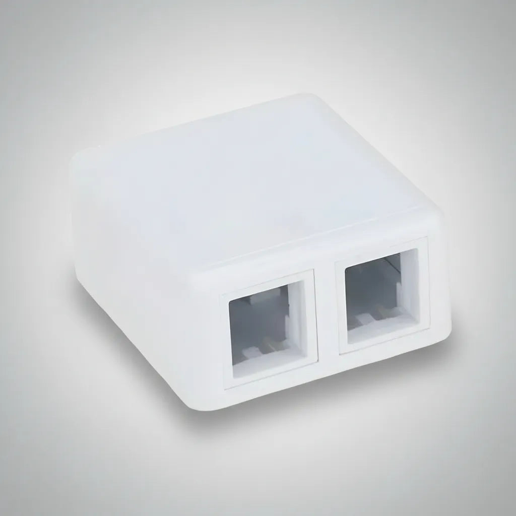 Caixa De Sobrepor Para Rj45,(Surfacebox) C/2 Saidas
