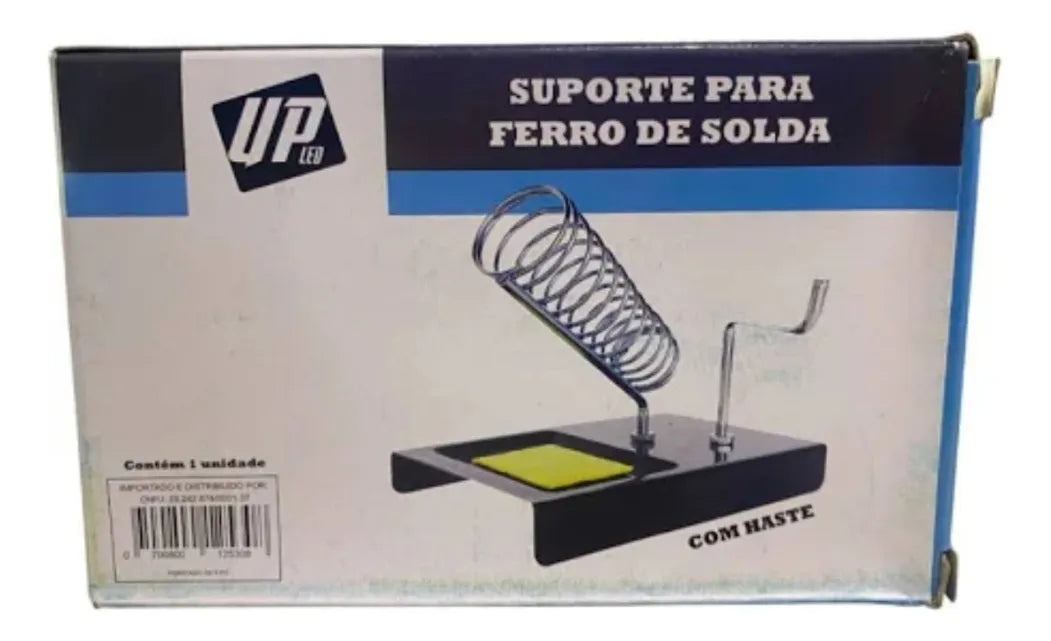 Base Suporte De Ferro De Solda Com Espiral Metálico