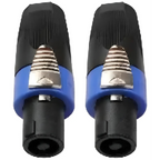 Conectores Speakon Macho Série A 4 Vias Preto
