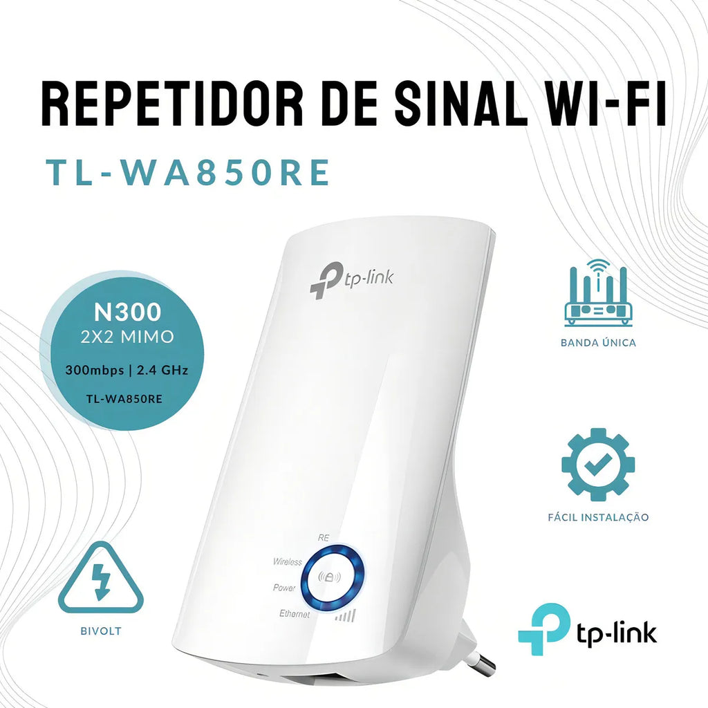 Repetidor De Sinal Tl-wa850re Wi-fi 300mbps Branco Tp-link