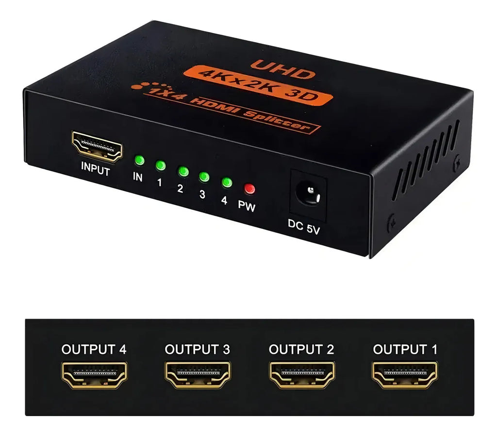Splitter Hdmi 1x4 Full Hd 1080p 3d 4 Saídas Versão 1.4