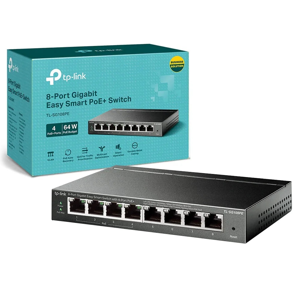 Switch Gigabit 8P Easy Smart de Mesa TL -SG108E Tp Link