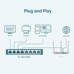 Switch Gigabit 8P Easy Smart de Mesa TL -SG108E Tp Link
