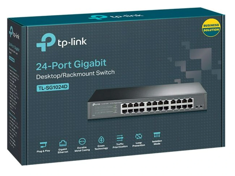 Switch 24P Giga TL SG - 1024 D TP LINK